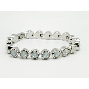 Touchstone Crystal By Swarovski Ice Bracelet Glazed White Opal Crystal